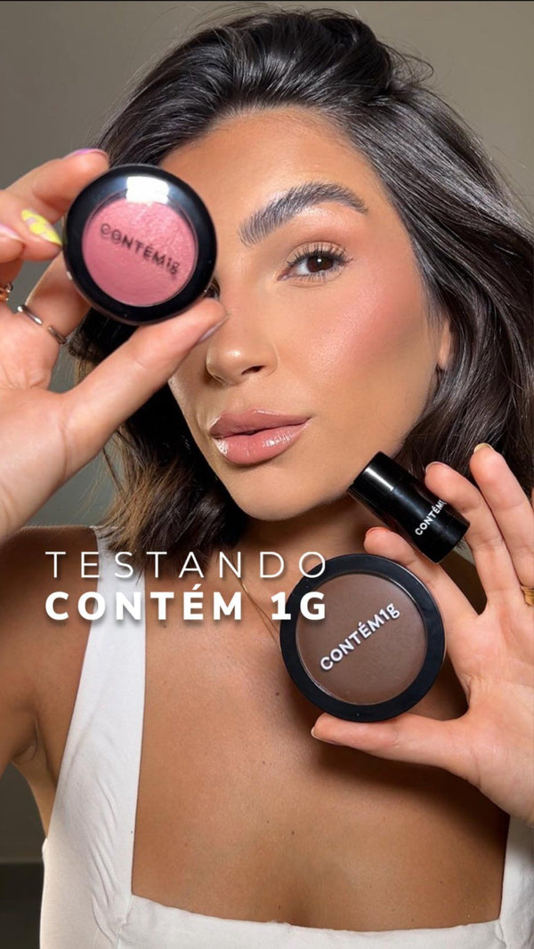 Contorno Stick, Bronzer Cremoso e Blush Baked: Trio perfeito com Camila Furtado